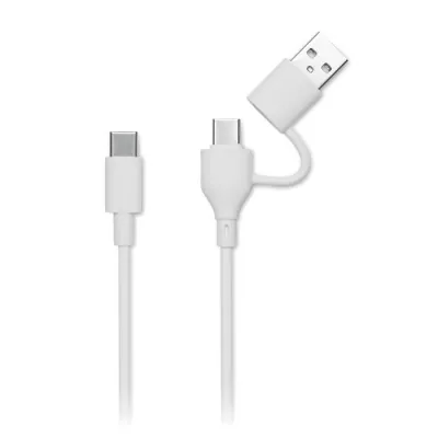 Powerbank 5000 mAh z ABS z recyklingu POWER52C - Bialy (MO2279-06)