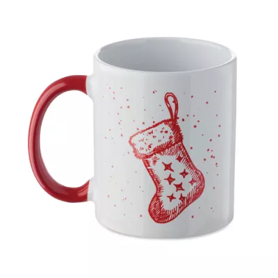 Kubek ceramiczny świąteczny 300 ml FESTIMUG - Czerwony (CX1571-05)
