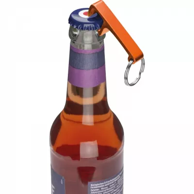 Brelok metalowy otwieracz do butelek ADRIANO - pomarańczowy (8232510)