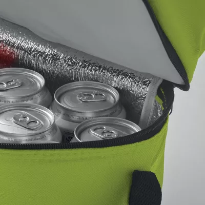 Torba termiczna z 2 przegrodami z poliestru 600D CASEY - Limonka (MO8949-48)