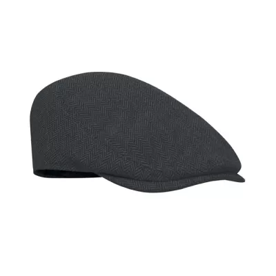 Czapka kaszkiet melanżowa 335 g/m² BLIND PEAK - Czarny (MO2966-03)