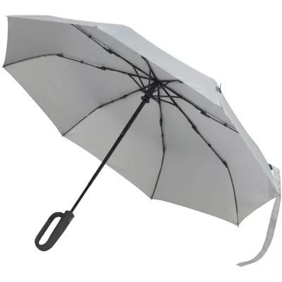 Składany parasol SMART 21 cali, wykonany z tworzywa sztucznego RPET - Jasnoszary (13016280)