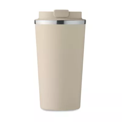 Kubek termiczny ze stali z recyklingu 510 ml BRACE + - Bezowy (MO6579-13)