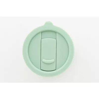 Ceramiczny kubek podróżny pokryty silikonem Liberica 300 ml - limonkowy (AP800549-07V)