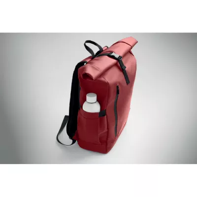 Plecak rolltop na laptop RPET 600D BANGKOK ROLL - Burgund (MO2643-02)