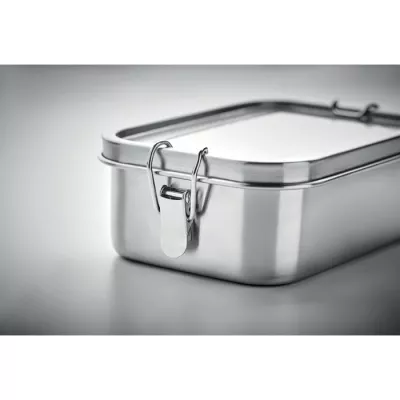 Lunchbox stalowy z klamrami 750 ml CHAN LUNCHBOX - Srebrny Mat (MO9938-16)