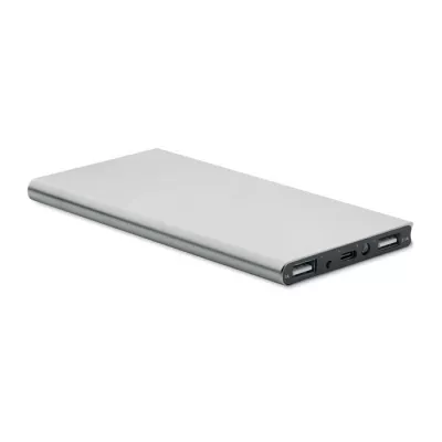 Powerbank 8000 mAh aluminiowy POWERFLAT8C - Srebrny Mat (MO2340-16)