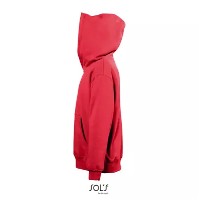 Bluza dziecięca z kapturem 280 g/m² Sol's SLAM KIDS - Czerwony (S13255-RD)