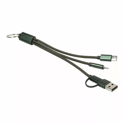 Rafob brelok kabel ładujący USB - ciemno zielony (AP864127-07A)