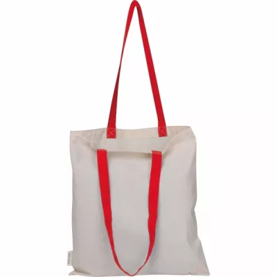 Torba bawełniana z długimi uszami, z recyklingu 140g/m2 CAMBRIDGE - czerwony (545405)