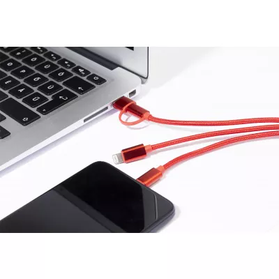 Rafob brelok kabel ładujący USB - czerwony (AP864127-05)