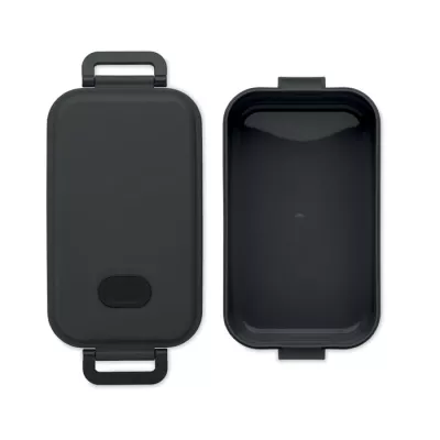 Lunchbox z PP z zaworem i klamrami 800 ml INDUS - Czarny (MO6855-03)