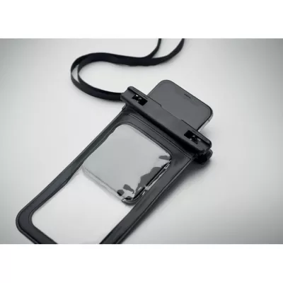 Etui wodoodporne na telefon IPX8 ze smyczą SMAG - Czarny (MO2182-03)