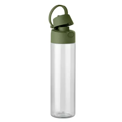 Butelka z RPET ze słomką 2 w 1 700 ml TOIEN KLAR - Ciemnozielony (MO2990-60)