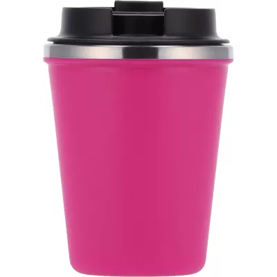 Kubek termiczny 350 ml z powłoką z recyklingu METODY - różowy (8496211)