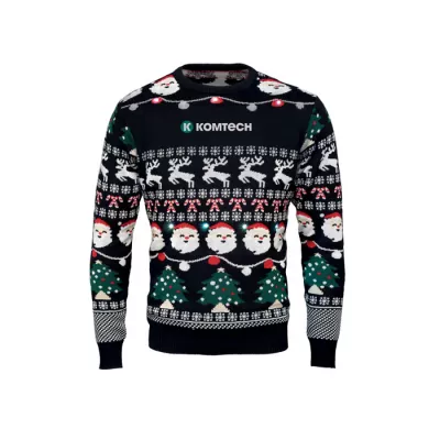 Sweter świąteczny z 10 lampkami LED S/M SHAMIS - Czarny (CX1553-03)