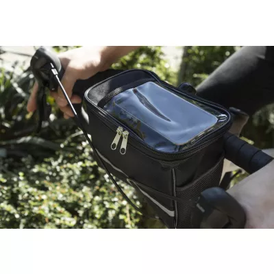Velofon Plus Torba na telefon komórkowy do roweru RPET - czarny (AP800047-10)