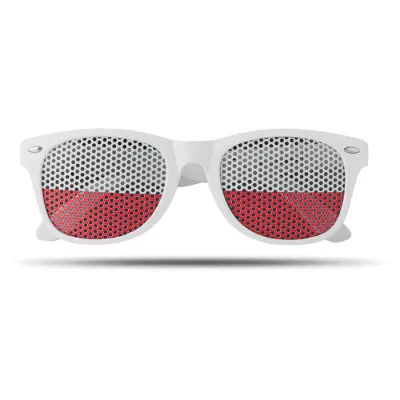 Okulary przeciwsłoneczne kibica FLAG FUN - Bialy (MO9275-06)