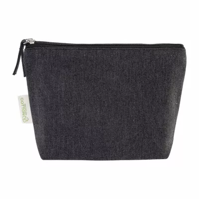 Cospex kosmetyczka z bawełny z recyklingu - czarny (AP800691-10)