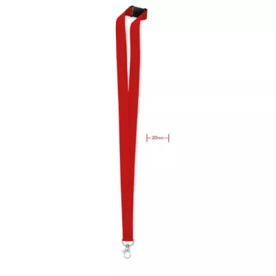 Smycz 20 mm ze złączką bezpieczeństwa PANY - Czerwony (MO9354-05)
