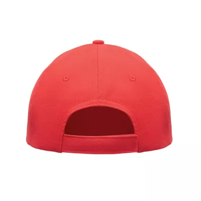 Czapka z daszkiem 5-panelowa z bawełny 180 g/m² SUNNY - Bialy/Czerwony (MO2345-35)