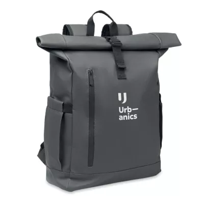 Plecak rolltop na laptop RPET 600D BANGKOK ROLL - Kamienny Szary (MO2643-15)