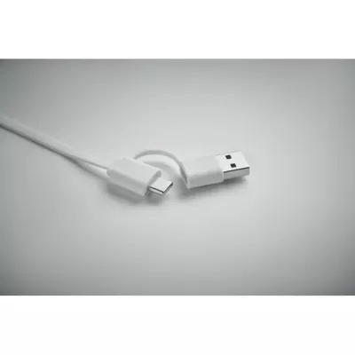 Kabel do ładowania zwijany 60W 80 cm LINEA - Bialy (MO2425-06)