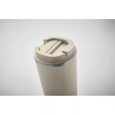 Kubek termiczny ze stali z recyklingu 510 ml BRACE + - Bezowy (MO6579-13)