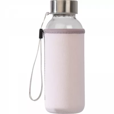 Butelka szklana z pokrowcem 300 ml LOTTE - biały (6098506)