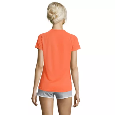 Koszulka sportowa damska 140 g/m² Sol's SPORTY WOMEN - Neonowy Pomarańczowy (S01159-NO)