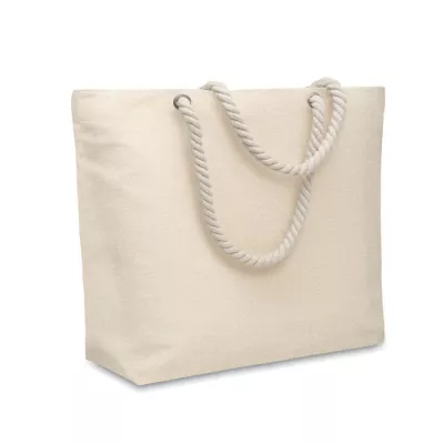 Torba plażowa z bawełny z recyklingu 220 g/m² MARE - Bezowy (MO2188-13)