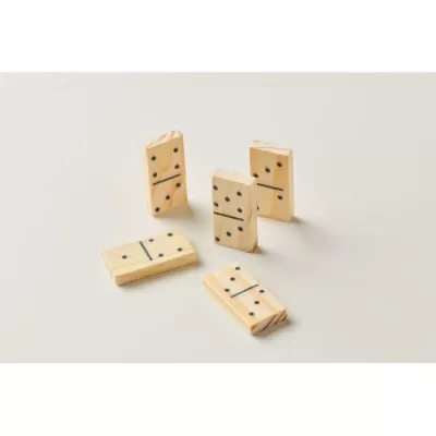 Zestaw domino i karty do gry w pudełku DOMI&CARDS - Drewna (MO2669-40)