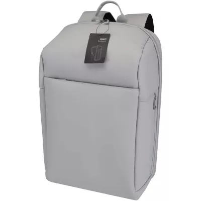 SMART plecak na laptopa 15” wykonany z materiałów z recyklingu (certyfikat GRS), o pojemności 18 litrów - Jasnoszary (13015382)