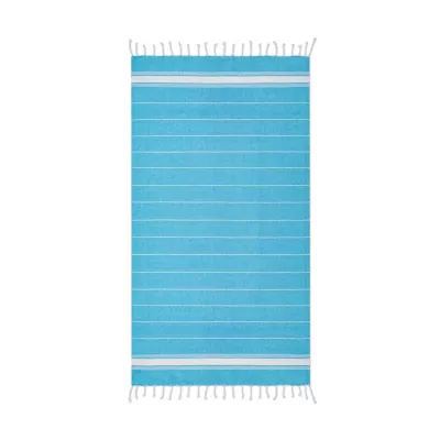 Ręcznik hammam bawełniany 90x170 cm 180 g/m² MALIBU - Turkusowy (MO9221-12)