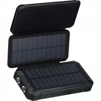 Power bank 20000 mAh solarny PETRA - czarny (3389903)