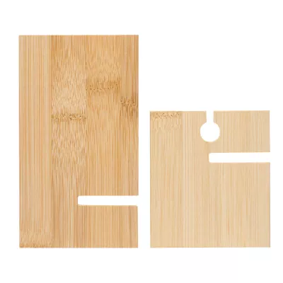 Stojak na smartfon BAMBOO CHAIR - brązowy (56-1107369)