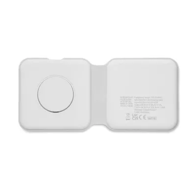 Stacja ładująca 2 w 1 składana 15W FLIP - Bialy (MO2445-06)