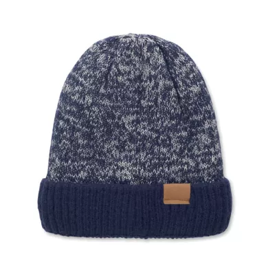 Czapka dzianinowa unisex z podszewką polarową PUNTOS - Niebieski (MO3221-04)