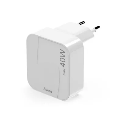 Składana ładowarka ścienna 40W Hama - biały (VH021-02)