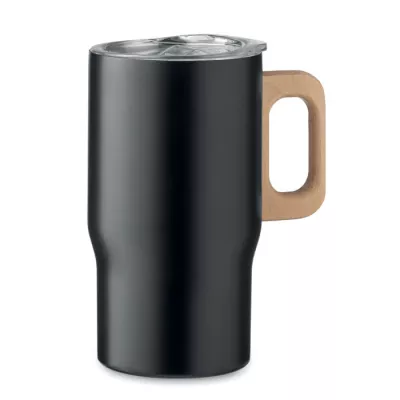 Kubek termiczny ze stali z recyklingu 350 ml TUMBOO - Czarny (MO2499-03)