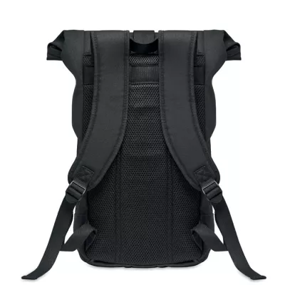 Plecak rolltop z płótna 340 g/m² ZURICH ROLL - Czarny (MO6704-03)