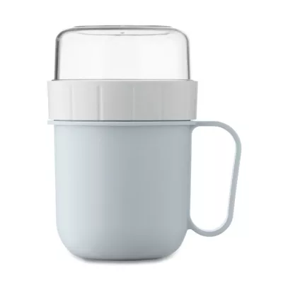 Kubek śniadaniowy z pojemnikiem 450 ml CUP ON GO - Baby Blue (MO2679-66)