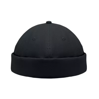 Czapka docker ze szczotkowanej bawełny 260 g/m² DOCK - Czarny (MO2923-03)