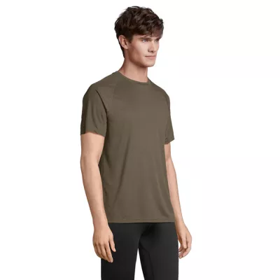Koszulka sportowa unisex z recyklingu Sol's VORTEX - Army (S04787-AR)
