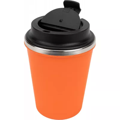 Kubek termiczny 350 ml z powłoką z recyklingu METODY - pomarańczowy (8496210)