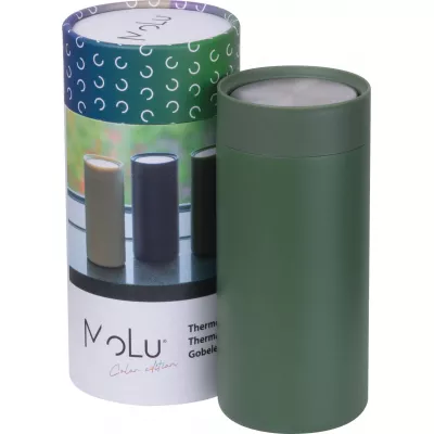 Kubek termiczny stalowy z recyklingu LE PORT MoLu 360 ml - oliwkowy (535319)