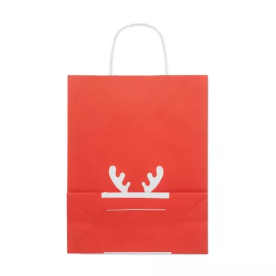 Torba świąteczna papierowa średnia 90 g/m² BAO MEDIUM - Czerwony (CX1565-05)