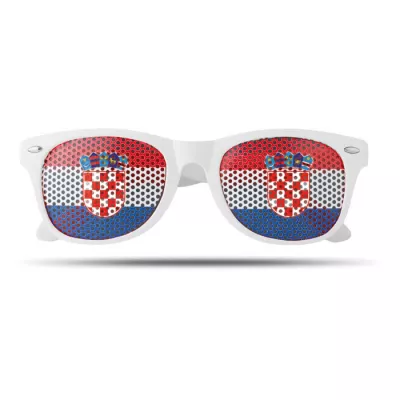 Okulary przeciwsłoneczne kibica FLAG FUN - Bialy/Niebieski (MO9275-36)