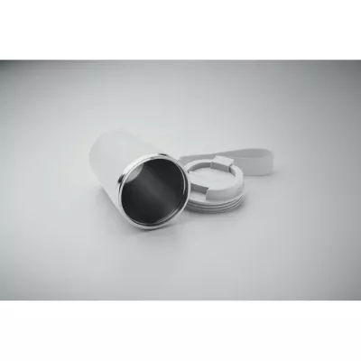 Kubek termiczny 350 ml z paskiem na nadgarstek TOPAZ - Bialy (MO2317-06)