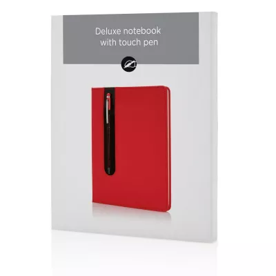 Notatnik A5 Deluxe, touch pen - czerwony (P773.314)